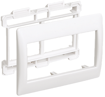 Рамка и суппорт на 4 модулей 75мм  100х40 "ИЭК" "ПРАЙМЕР" (СКК-40D-RSU4-075-K01)