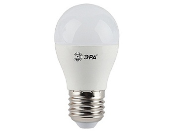 Лампа светодиодная "ЭРА" LED smd Р45 11Вт E-27 220В 6000K (шар матовый)