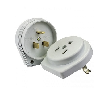 Разъем для плиты 32А 250В 2P+PE (СУ) пластиковый белый "Smartbuy" (SBE-IS2-250-P)