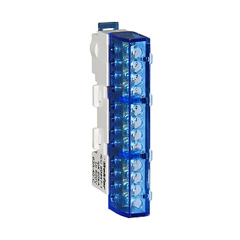 Шина  "0" изолированная KSN-6-6x9-12 BLUE