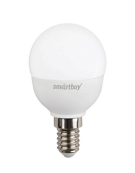 Лампа светодиодная "Smartbuy" P45 220В  7Вт E14 4000K шар