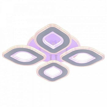 Люстра светодиодная  "Profit light" 8006/4 WНT 88Вт+56Вт, BL-YL, пульт ДУ ,3000К-6000К