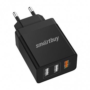 СЗУ "SmartBuy" 2x2.4A, 3 USB, черное, FLASH (SBP-3030)