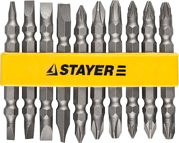 НАБОР БИТ "STAYER" двухсторонние 10пред. (2605-н10)