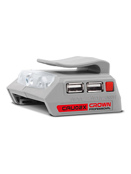 Адаптер для аккумулятора CROWN 5В 2USB 1А
