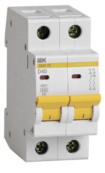 Выключатель автоматический модульный 2п D 40А 4.5kA ВА47-29 ИЭК MVA20-2-040-D