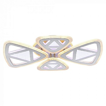 Люстра светодиодная  "Profit light" 8016/2+2 WHT (BL+YL) 112Вт+48Вт, пульт ДУ, 3000К-6000К